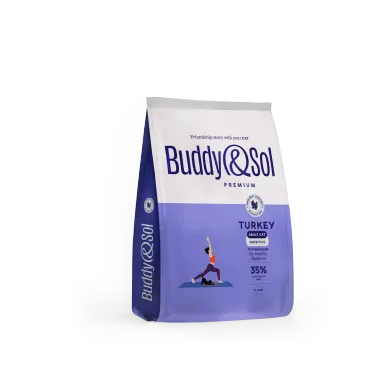 Buddy&Sol PREMIUM SENSITIVE Полнорационный сухой корм премиум-класса с индейкой для взрослых кошек с чувствительным пищеварением 1,8
