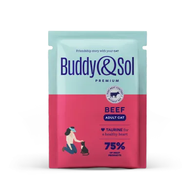 B&S PREMIUM ADULT Влажный корм д/кошек (телятина в соусе) 85г, BS351