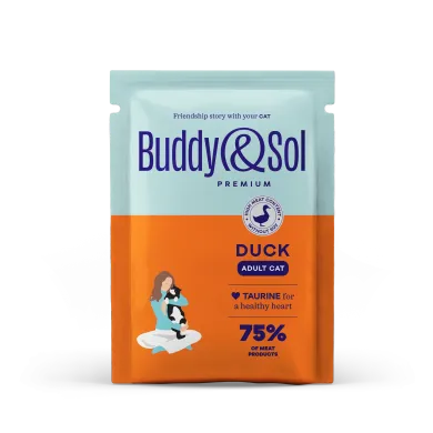 B&S PREMIUM ADULT Влажный корм д/кошек (утка в соусе) 85г, BS353