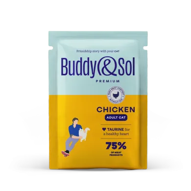 B&S PREMIUM ADULT Влажный корм д/кошек (курица в соусе) 85г, BS354
