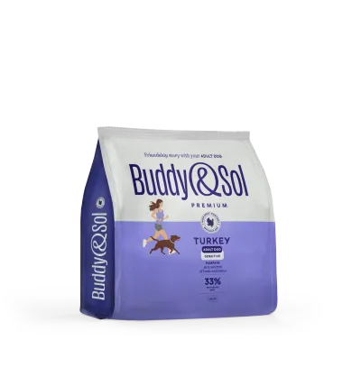Buddy&Sol PREMIUM SENSITIVE Полнорационный сухой корм премиум-класса с индейкой для взрослых собак средних и крупных пород. Чувствительное пищеварение 1,8
