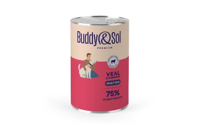 Buddy&Sol ADULT Влажный корм премиум-класса для собак всех пород (телятина с ты…