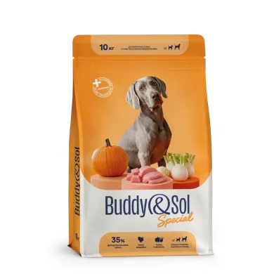 Buddy&Sol Special Полнорационный сухой корм суперпремиум-класса с индейкой, тык…
