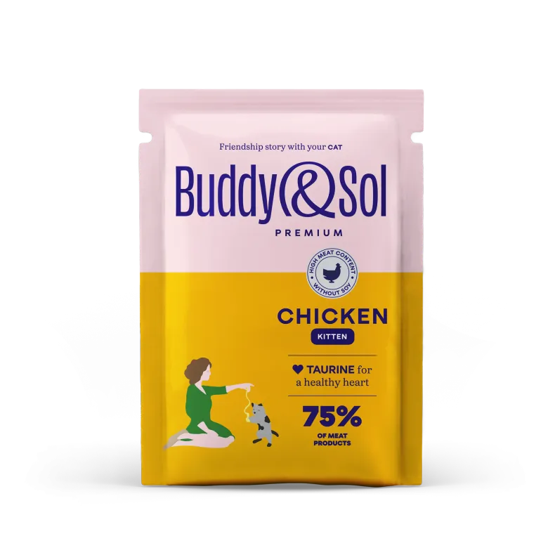 B&S PREMIUM KITTEN Влажный корм д/котят (курица в соусе) 85г, BS350