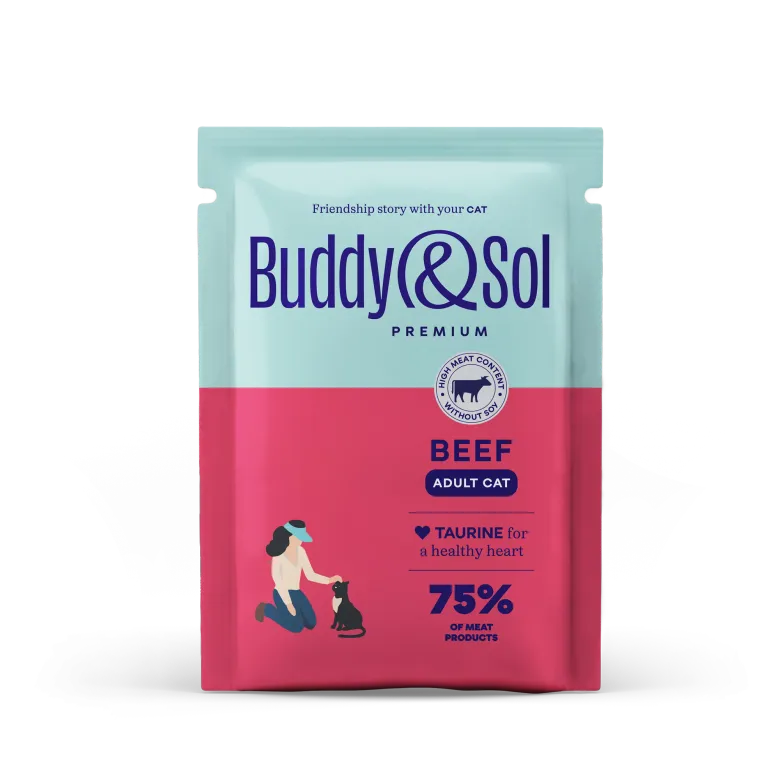 B&S PREMIUM ADULT Влажный корм д/кошек (телятина в соусе) 85г, BS351