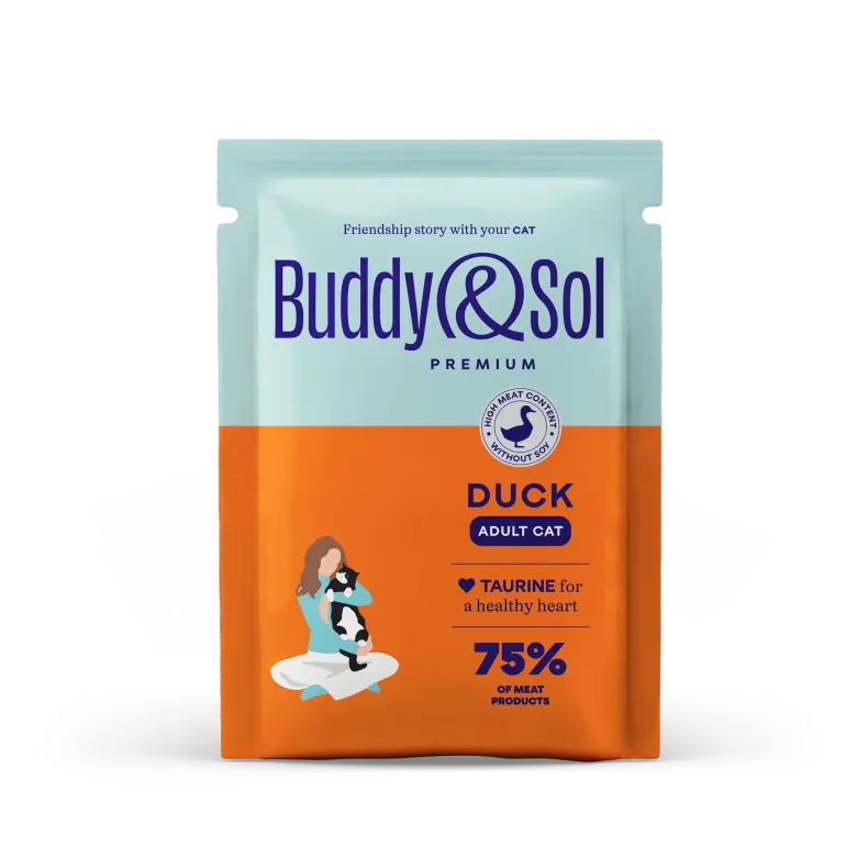 B&S PREMIUM ADULT Влажный корм д/кошек (утка в соусе) 85г, BS353