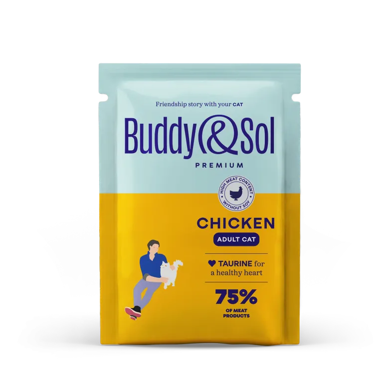B&S PREMIUM ADULT Влажный корм д/кошек (курица в соусе) 85г, BS354