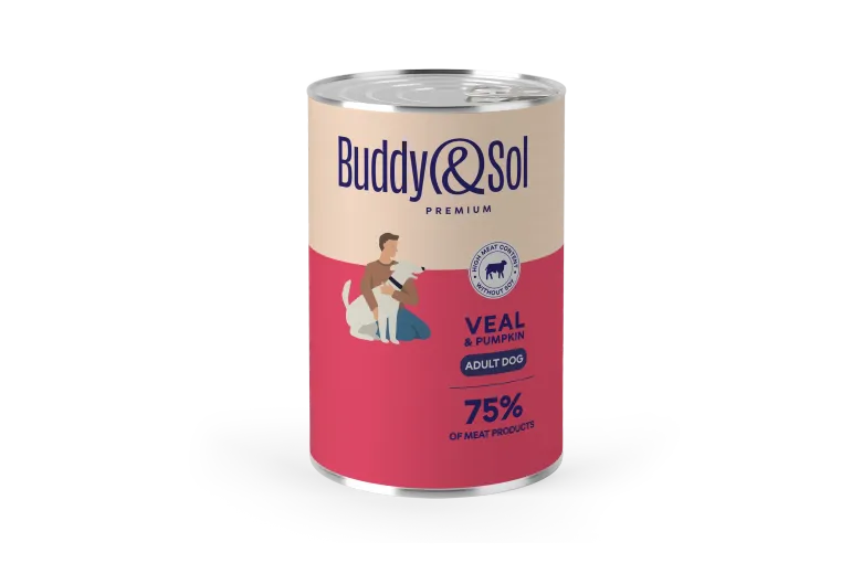 Buddy&Sol ADULT Влажный корм премиум-класса для собак всех пород (телятина с ты… — вид 1