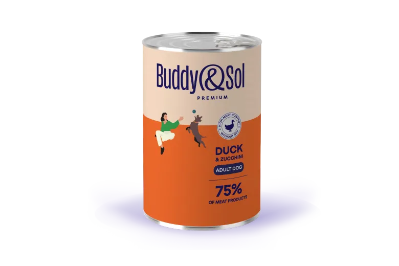 B&S PREMIUM Влажный корм д/собак всех пород (телятина, с уткой и цукини), 410г, BS454