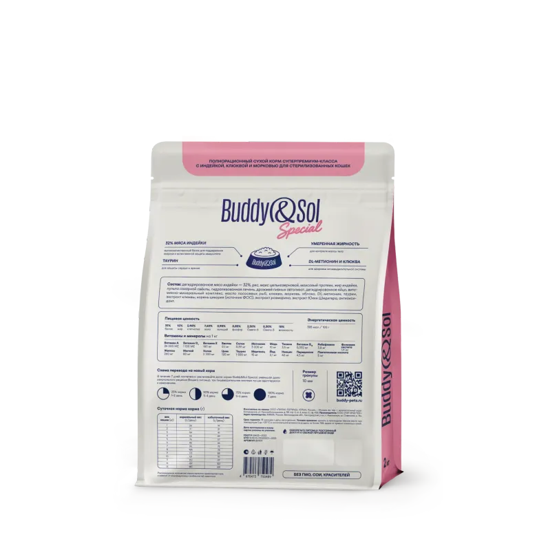 Buddy&Sol Special Полнорационный сухой корм суперпремиум-класса с индейкой, клю… — вид 2