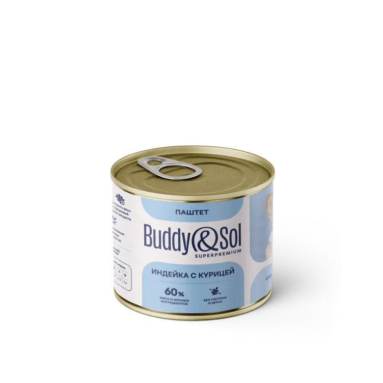 Полнорационный влажный корм с ИНДЕЙКА И КУРИЦА для взрослых собак 180 г — вид 2